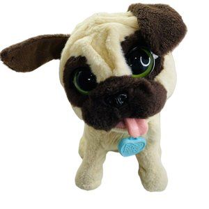 Fur Real Friends JJ the Jumping Pug 10 Inch Dog Hasbro Jumps Barks Toy